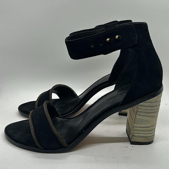 Bernardo Stylish Hayden Black Suede Ankle Strap Block Heel Shoes *Size 6.5* 🌺🌺 - Picture 4 of 7